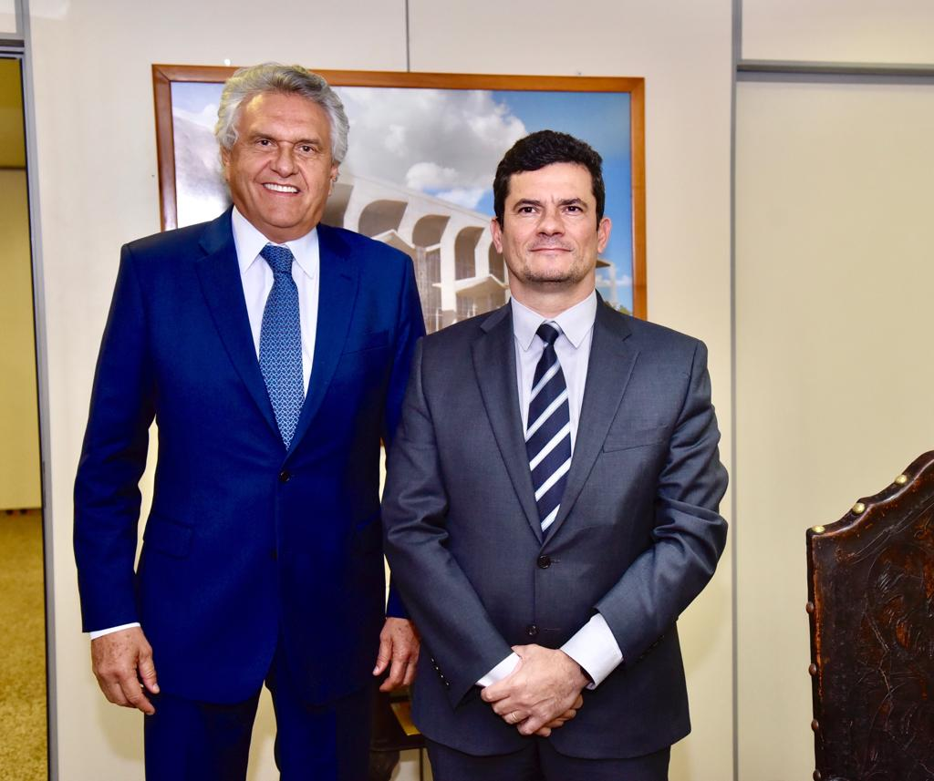 Em Reunião com Caiado, Moro elogia forças policiais goianas por redução de índices de criminalidade