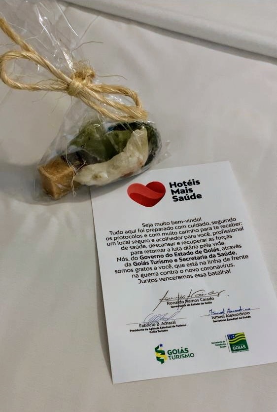 Governo de Goiás dá boas vindas aos profissionais de saúde que vão se hospedar em hotéis de Goiânia