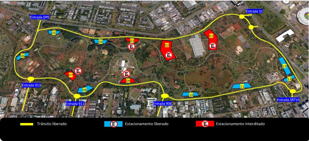 Tráfego de veículos é liberado no Parque da Cidade Tráfego de veículos é liberado no Parque da Cidade