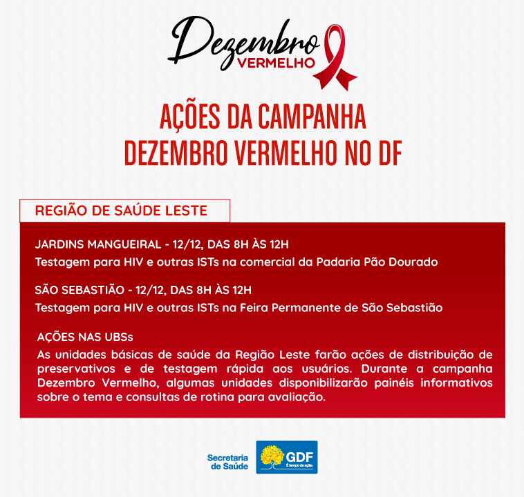 Região Leste se engaja no Dezembro Vermelho