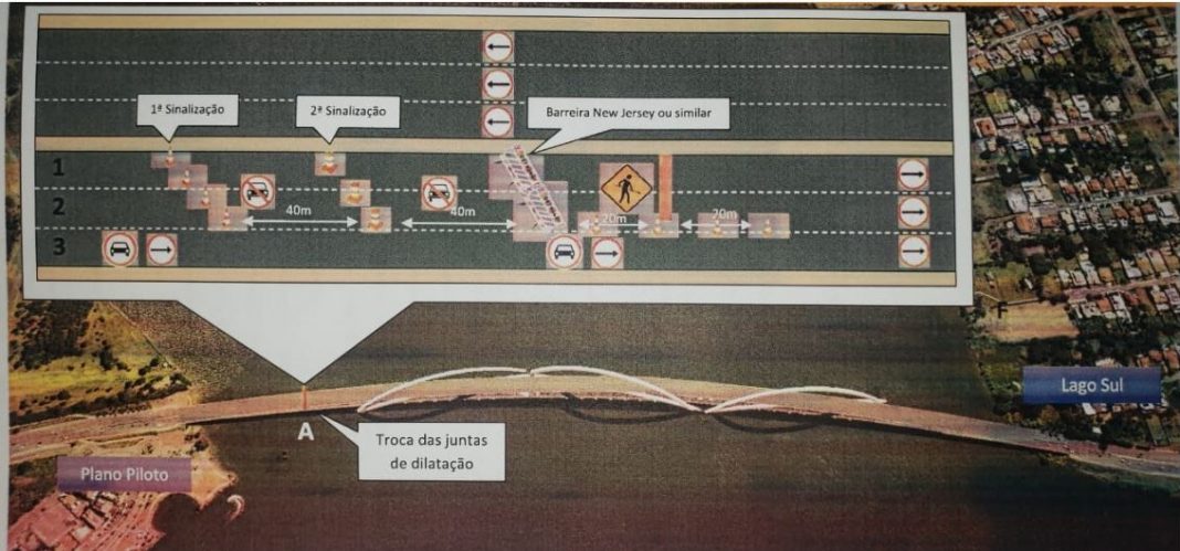 Bloqueio no trânsito da Ponte JK neste fim de semana Bloqueio no trânsito da Ponte JK neste fim de semana