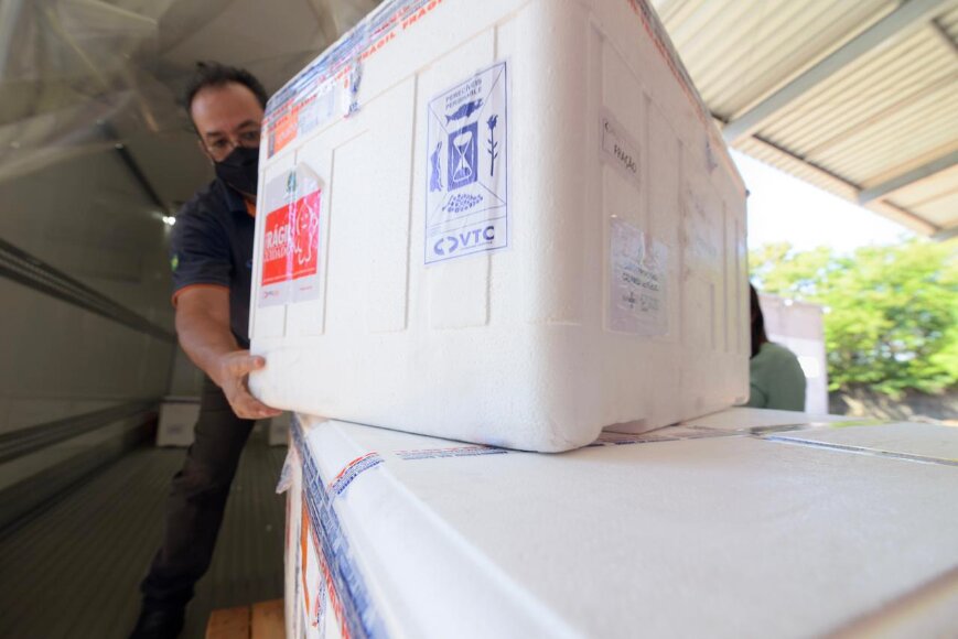 Mais 126.820 doses de vacina contra Covid-19 chegam a Goiás Mais 126.820 doses de vacina contra Covid-19 chegam a Goiás