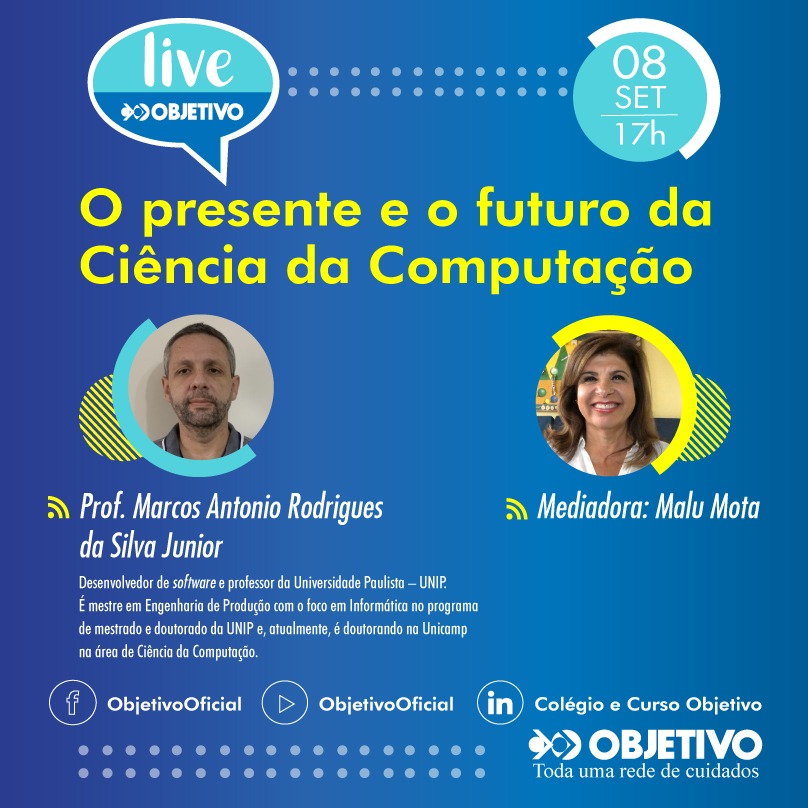 Objetivo traz explicações em live sobre cursos voltados à Tecnologia