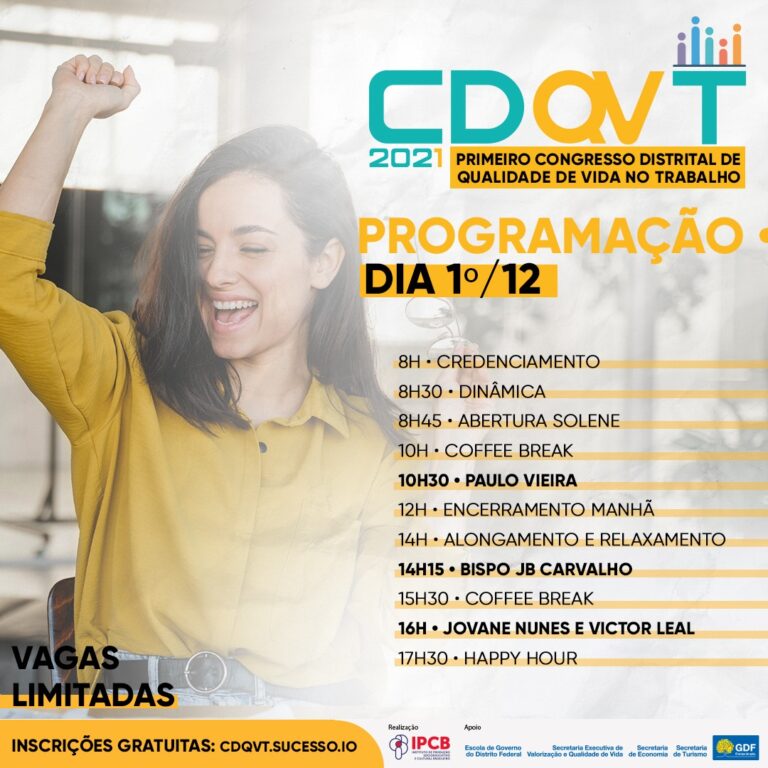 Vem aí o I Congresso Distrital de Qualidade de Vida no Trabalho