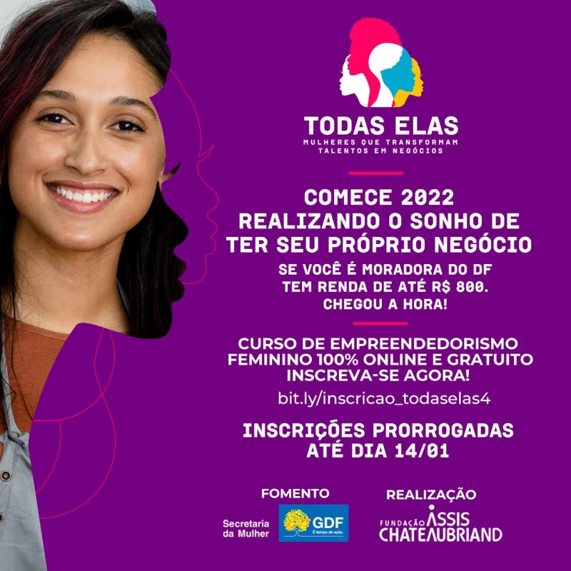 Inscrições prorrogadas para os cursos de empreendedorismo feminino