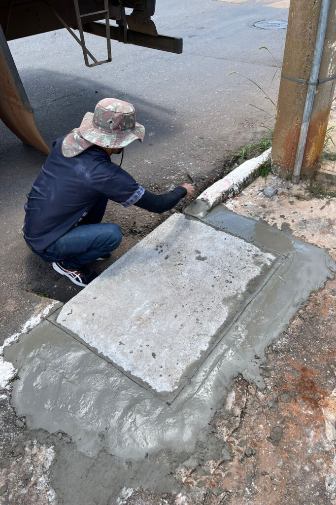 Gama tem manutenção na rede de águas pluviais