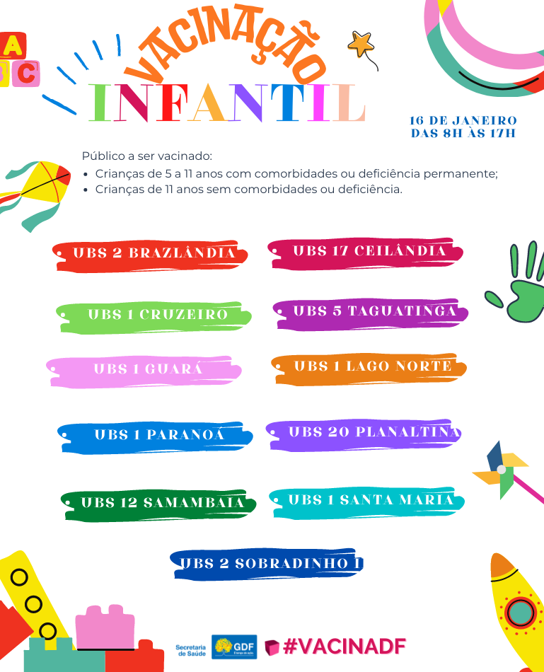 UBSs estão prontas para iniciar a vacinação infantil contra a covid