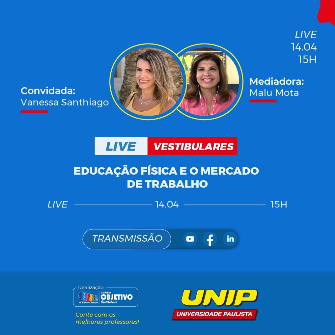 O mercado de trabalho do profissional de Educação Física: assunto de nova live UNIP-Objetivo