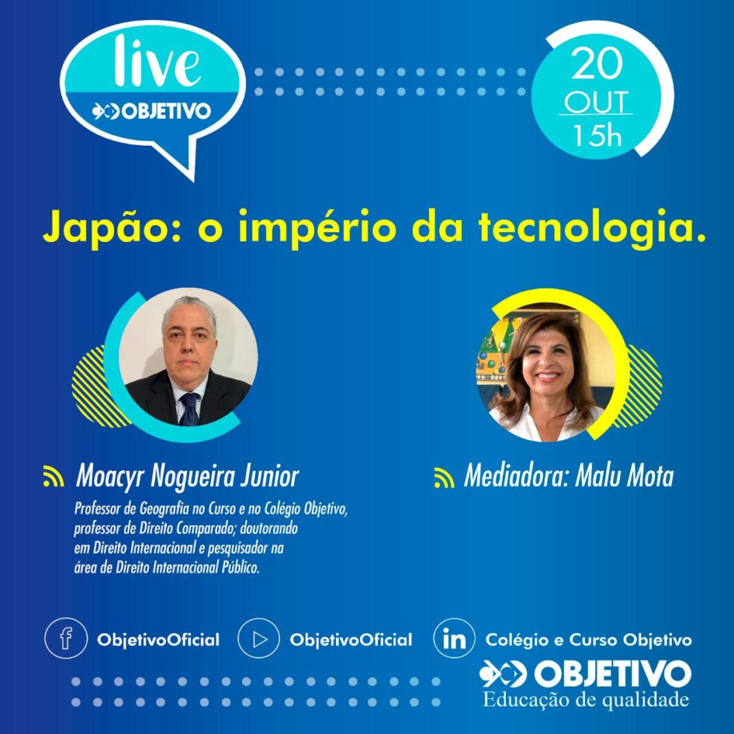 Vestibulando: Objetivo realiza live “Japão: o império da tecnologia” Vestibulando: Objetivo realiza live “Japão: o império da tecnologia”