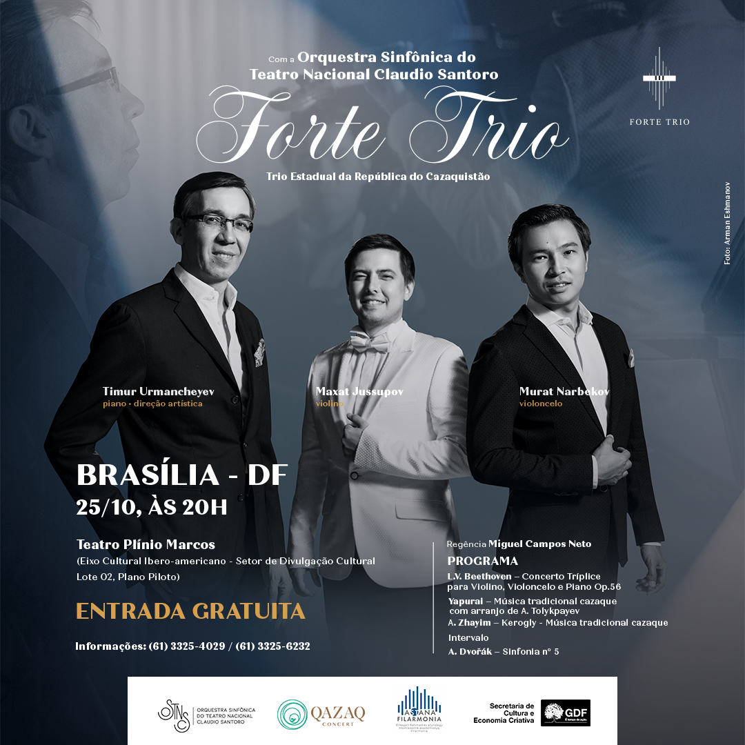 Orquestra Sinfônica se apresenta com Trio Estadual do Cazaquistão Orquestra Sinfônica se apresenta com Trio Estadual do Cazaquistão