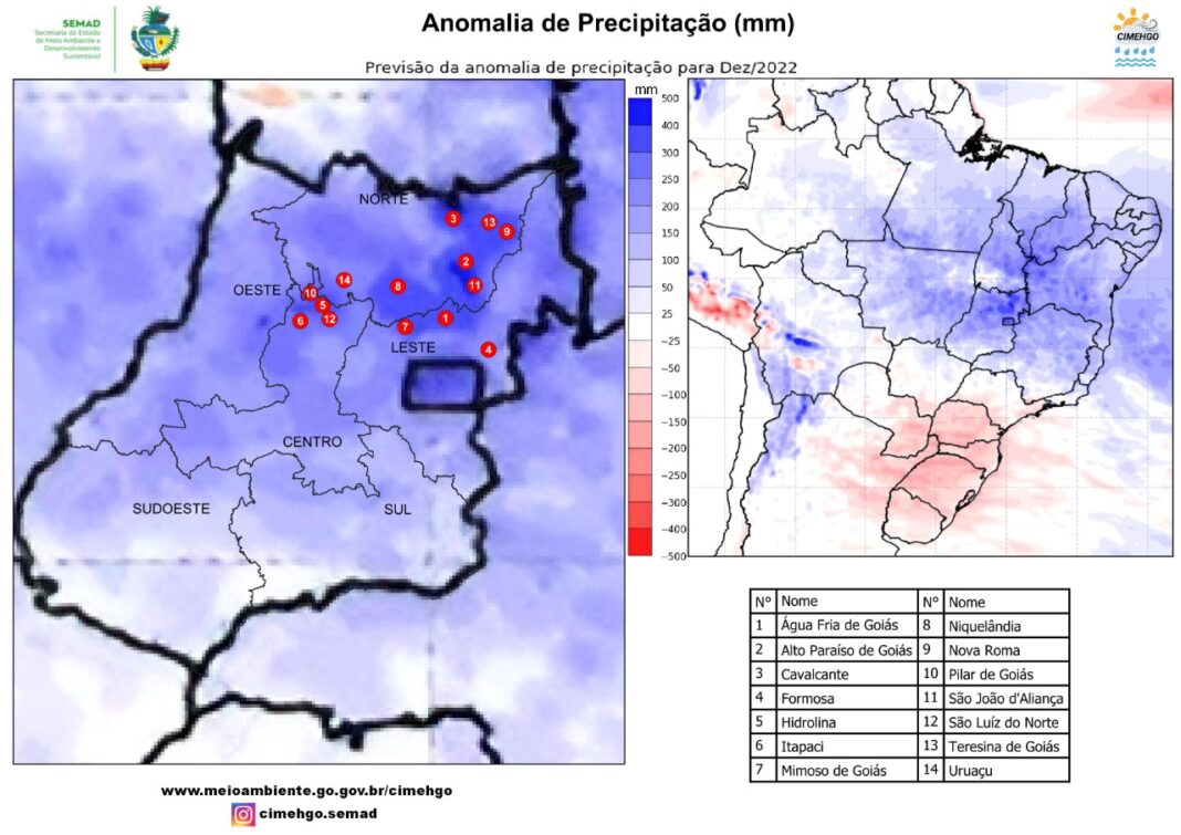 Alerta: chuvas devem ficar acima da média no Centro, Norte e Nordeste do Estado Alerta: chuvas devem ficar acima da média no Centro, Norte e Nordeste do Estado