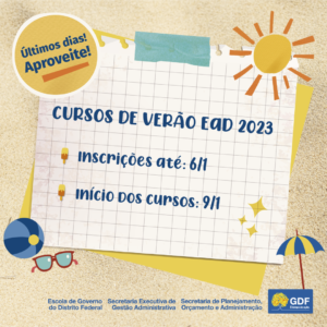 Inscrições para cursos EaD da Escola de Governo terminam nesta sexta (6) Inscrições para cursos EaD da Escola de Governo terminam nesta sexta (6)