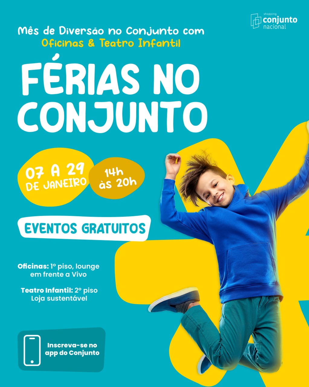 Programação infantil de janeiro do Conjunto Nacional trará princesas empoderadas e clowns ilusionistas Programação infantil de janeiro do Conjunto Nacional trará princesas empoderadas e clowns ilusionistas
