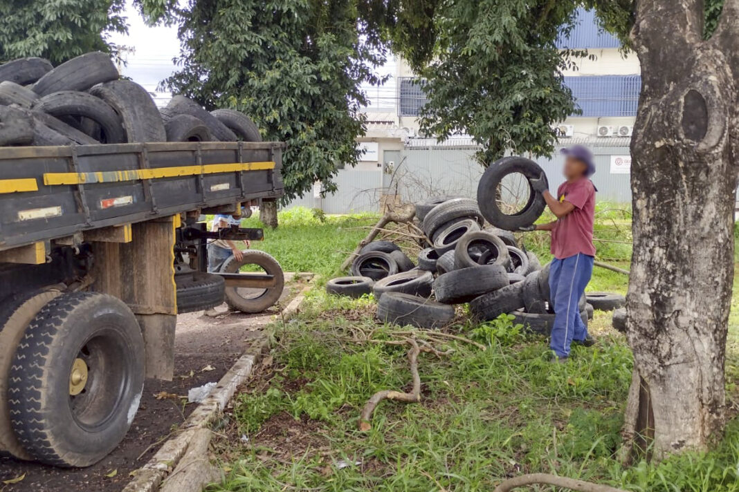 GDF Presente recolhe 300 pneus no SAAN para combater o Aedes aegypti GDF Presente recolhe 300 pneus no SAAN para combater o Aedes aegypti