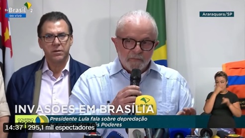 Lula decreta intervenção na segurança do DF; “Vamos descobrir os financiadores dos atos de terrorismo” Lula decreta intervenção na segurança do DF; “Vamos descobrir os financiadores dos atos de terrorismo”