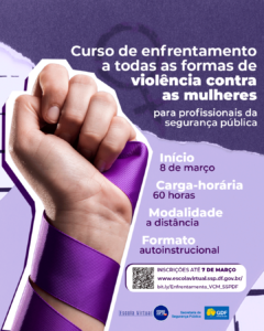 Inscrições abertas para curso de enfrentamento à violência de gênero Inscrições abertas para curso de enfrentamento à violência de gênero