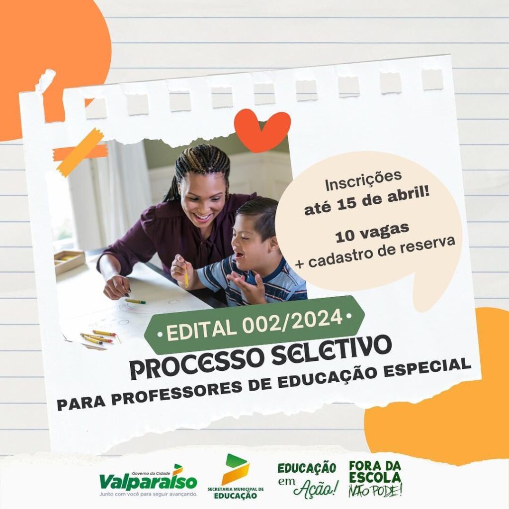 Último dia para se inscrever no processo seletivo para professores de educação especial
