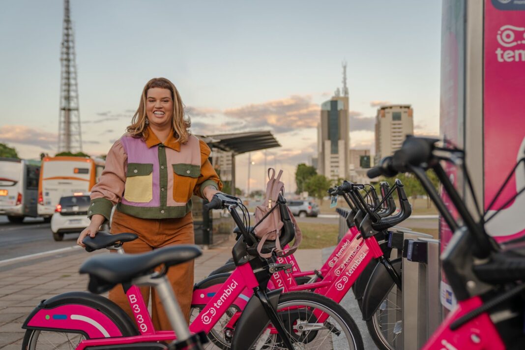 Se não fossem pedalados, 82% dos deslocamentos com bicicletas compartilhadas em Brasília seriam feitos com veículos motorizados