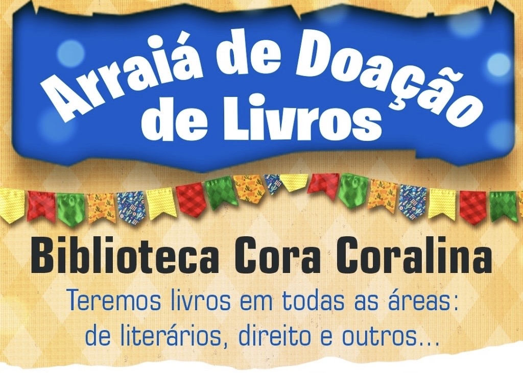 Arraiá de doação de livros será realizado nesta sexta-feira (27)