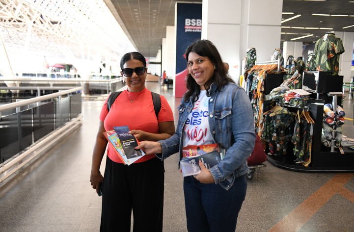 Aeroporto de Brasília recebe ação de conscientização pelo Dia Mundial de Combate ao Tráfico de Pessoas Aeroporto de Brasília recebe ação de conscientização pelo Dia Mundial de Combate ao Tráfico de Pessoas