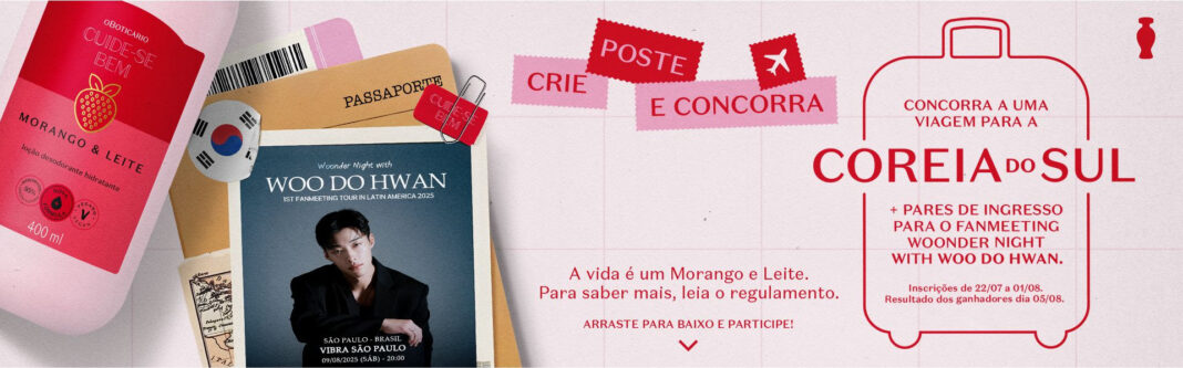 Cuide-se Bem celebra a volta oficial de Morango e Leite com concurso que levará consumidor para experiência imersiva na Coreia do Sul