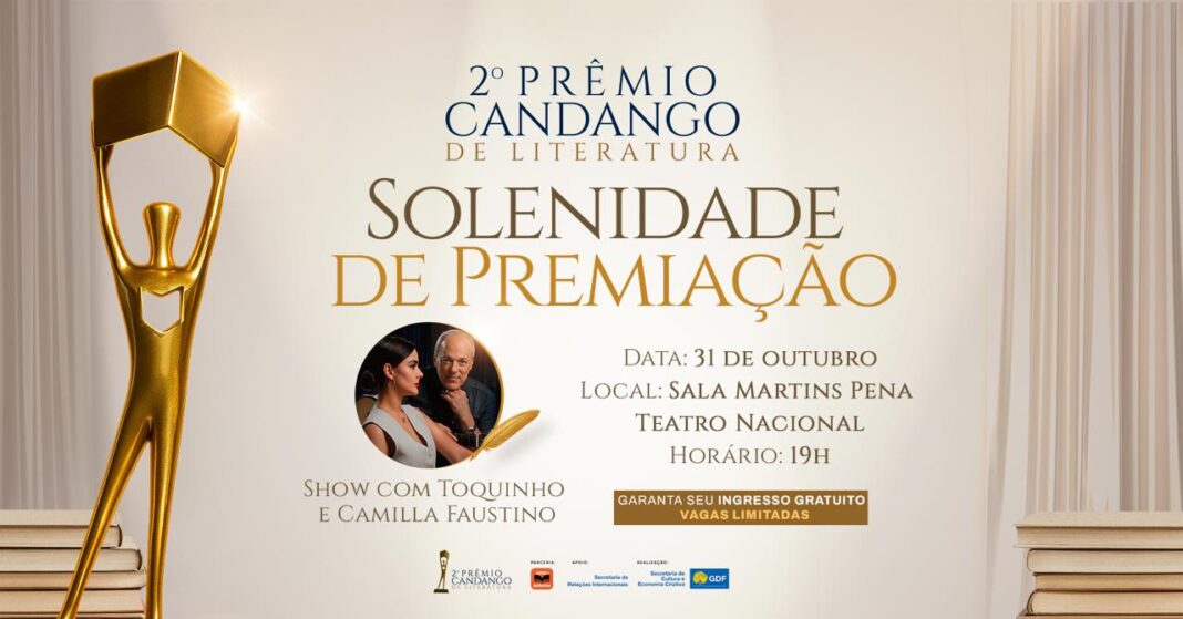 2º Prêmio Candango de Literatura celebra a língua portuguesa com R$ 195 mil em prêmios e show de Toquinho