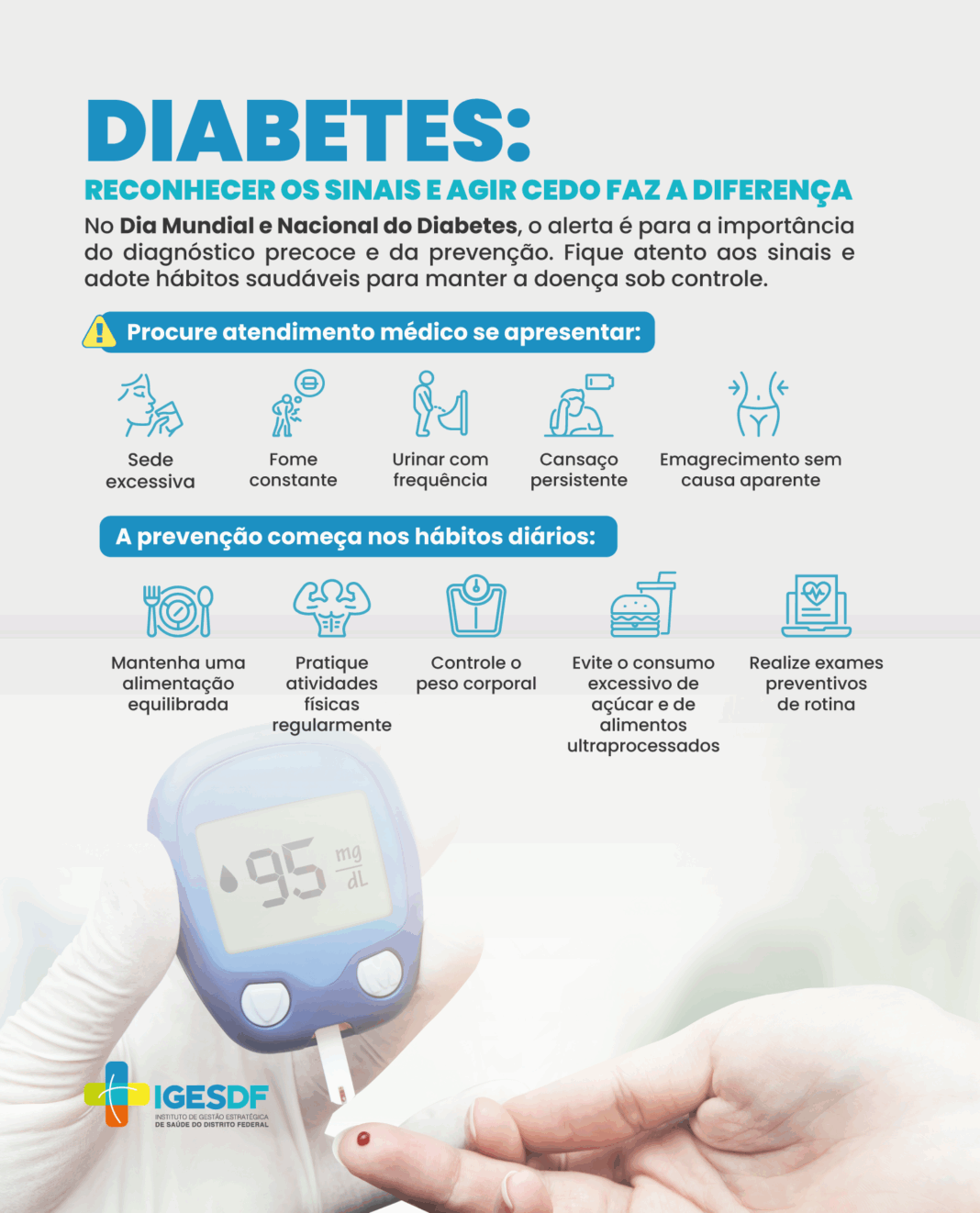 Quase metade dos brasileiros com diabetes desconhece que tem a doença Quase metade dos brasileiros com diabetes desconhece que tem a doença