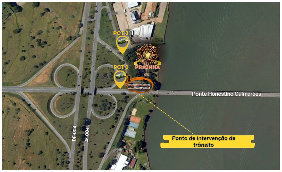 Trânsito será alterado para o Réveillon na Prainha e no Pontão do Lago Sul