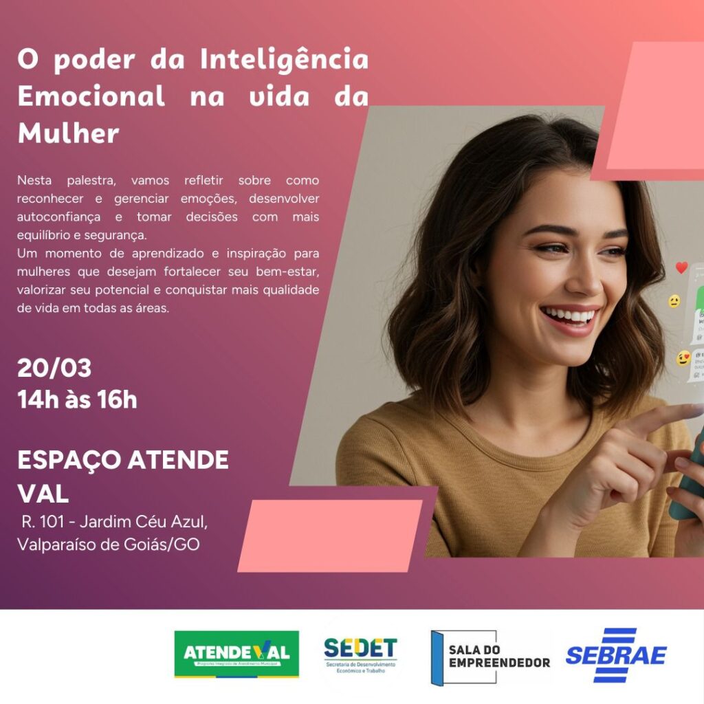 Sebrae promove palestra sobre o poder da inteligência emocional na vida da mulher em Valparaíso