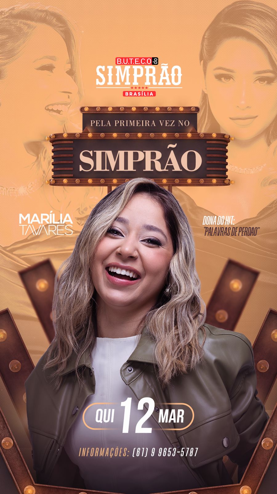Marília Tavares se apresenta pela primeira vez no Buteco do Simprão, em Brasília dia 12 de março