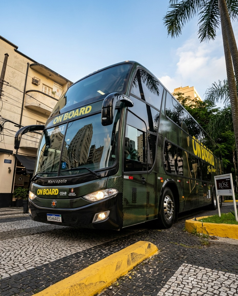 Brasília ganha ônibus turístico com experiência gastronômica assinada pelo chef Gil Guimarães Brasília ganha ônibus turístico com experiência gastronômica assinada pelo chef Gil Guimarães