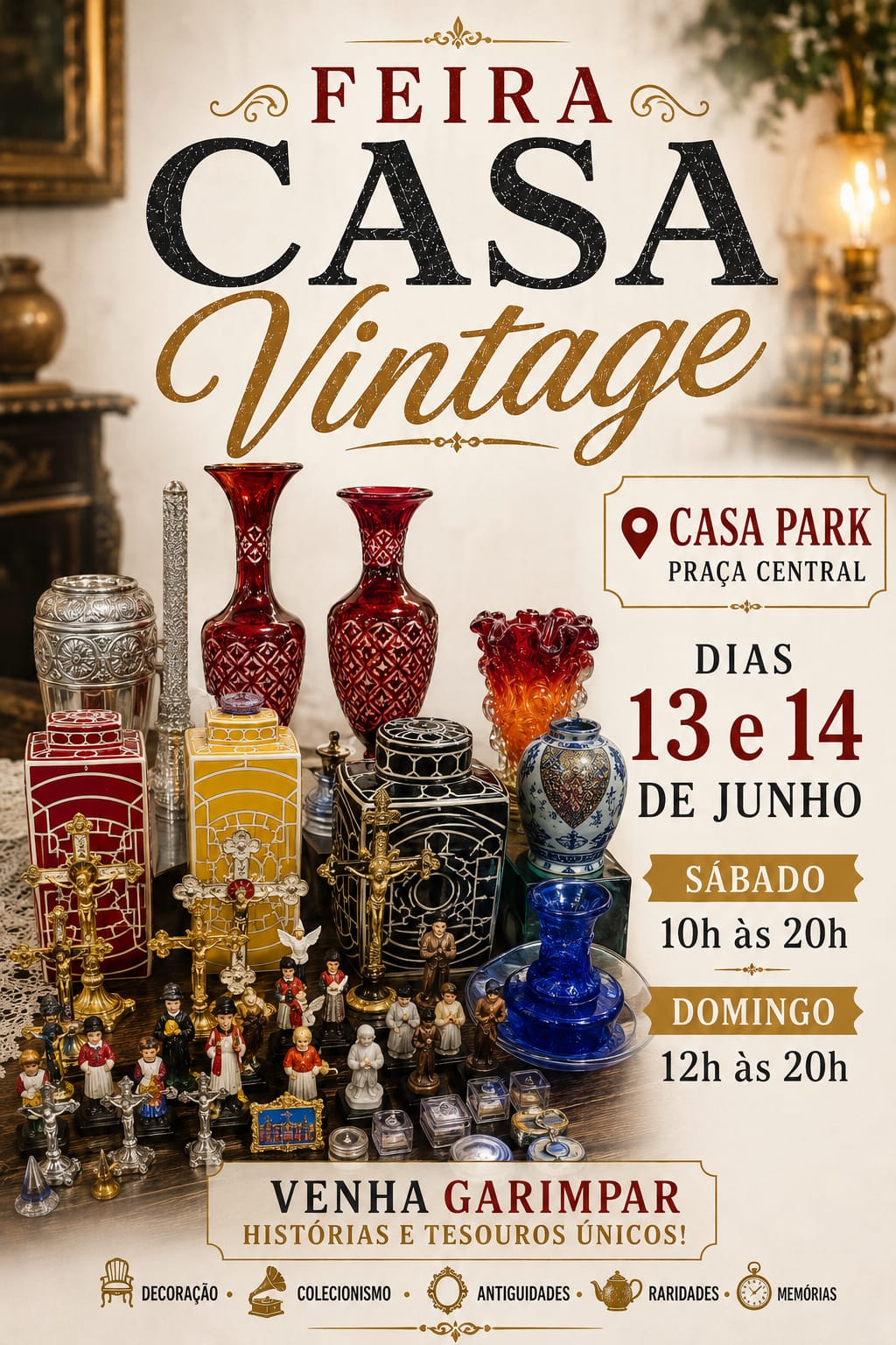 Casa Vintage reúne peças raras, antiguidades e designno Casapark neste fim de semana Casa Vintage reúne peças raras, antiguidades e designno Casapark neste fim de semana
