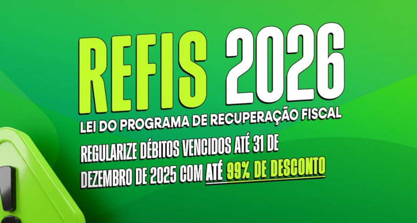 Prefeitura de Novo Gama sanciona refis 2026 com descontos de até 99% em juros e multas Prefeitura de Novo Gama sanciona refis 2026 com descontos de até 99% em juros e multas