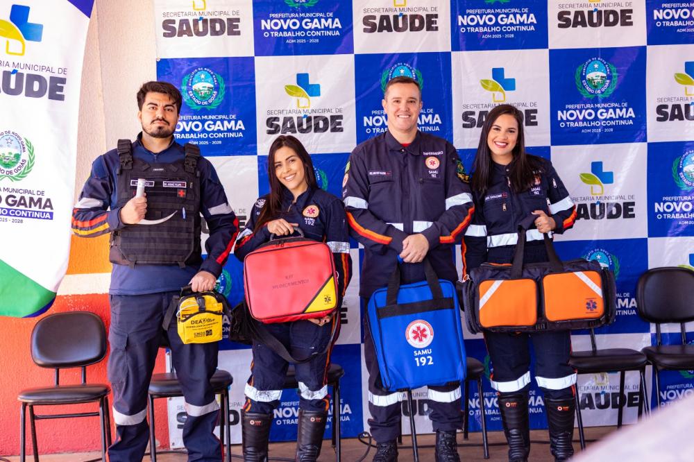 Novo Gama fortalece atendimento de urgência com entrega de equipamentos para o SAMU Novo Gama fortalece atendimento de urgência com entrega de equipamentos para o SAMU