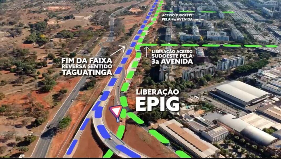Epig terá fim da faixa reversa e liberação de novo acesso ao Sudoeste Epig terá fim da faixa reversa e liberação de novo acesso ao Sudoeste